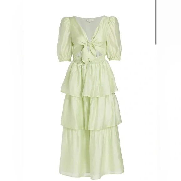 Wayf Tiered MIDI Dress, Seafoam, Size S - EUC! Worn once for a wedding! - Picture 5 of 8